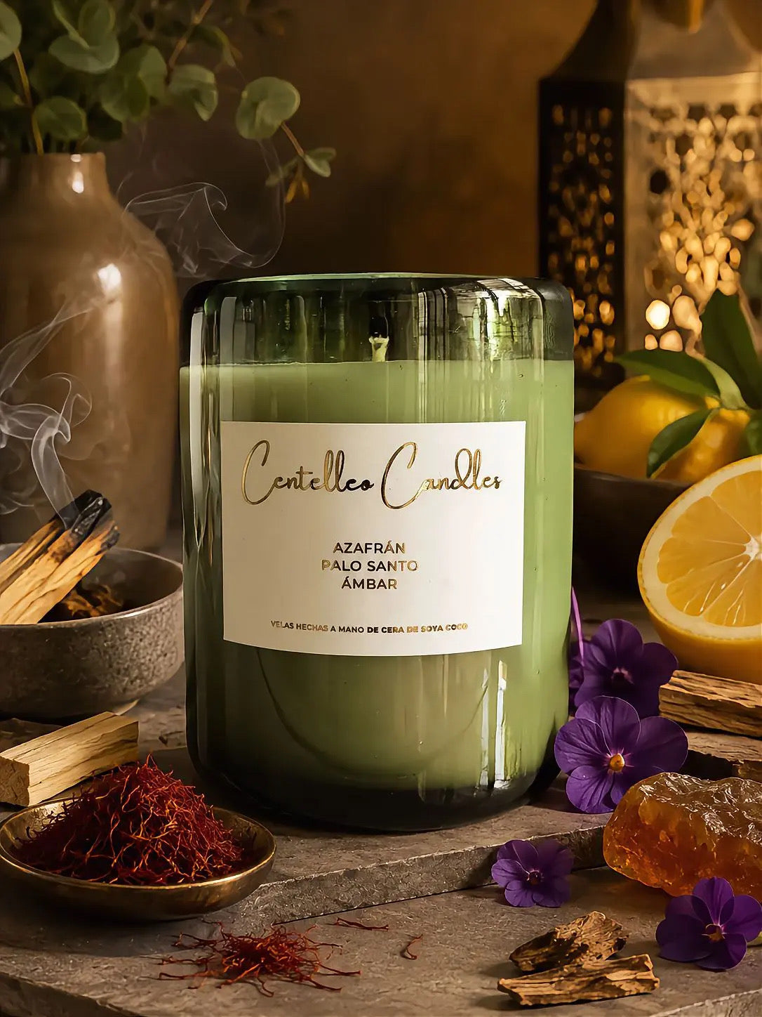Azafrán · Palo Santo · Ámbar